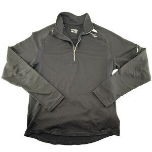 Saucony Mens Medium 1/4 Zip‎ Running Pullover Black Athletic Top